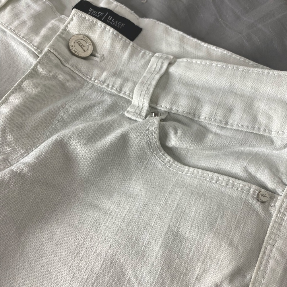 White House Black Market Slim Ankle White Jeans‼️ - Picture 9 of 15